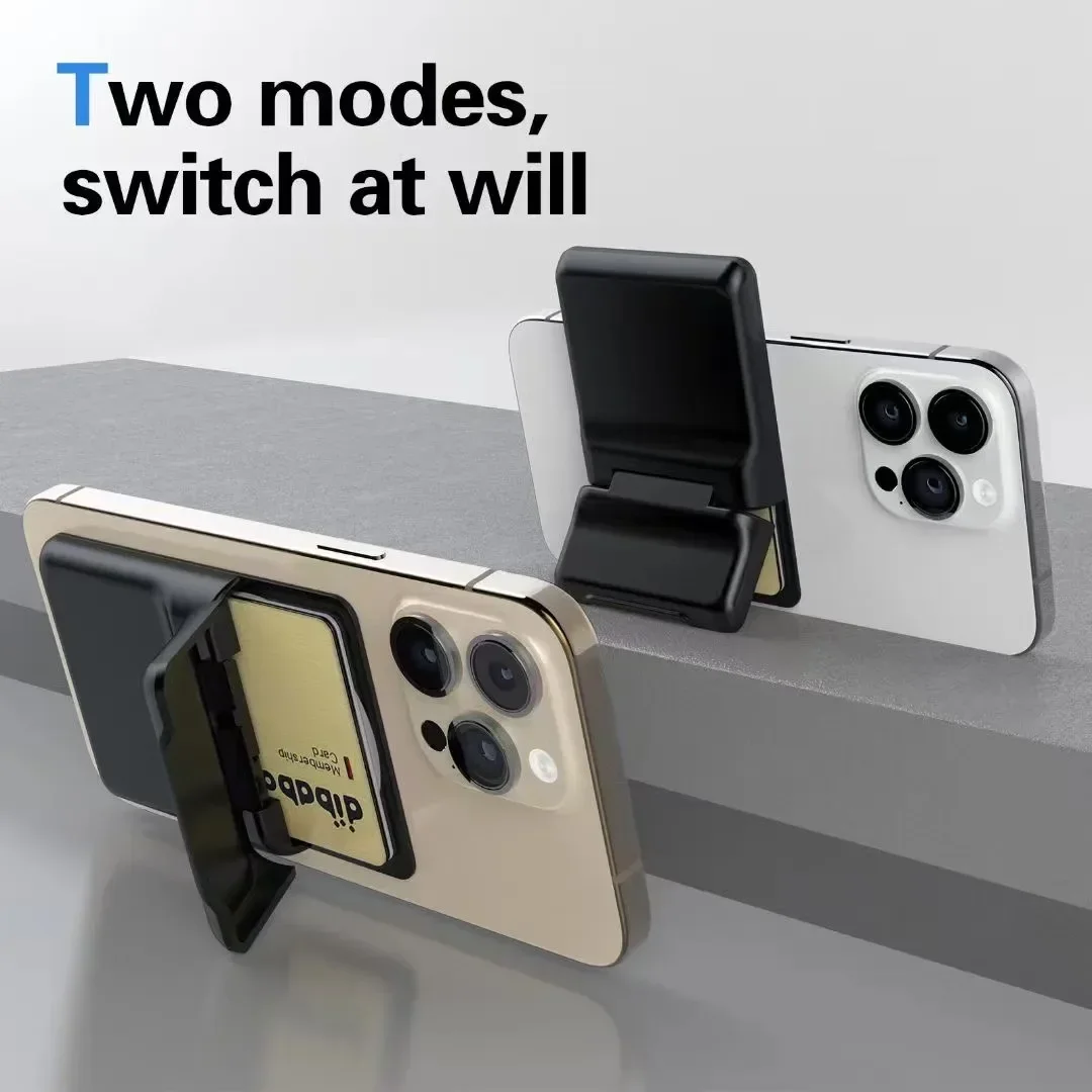 Strong Magnetic Suction Type Card Holder Business Style Phone MagSafe With Stand Function for Apple Iphone 12 13 14 15 Pro Max