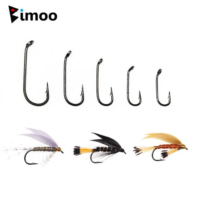 Bimoo 1000pcs Fly Tying Tenkara Nymph & Dry Fly Hooks 2X Long
