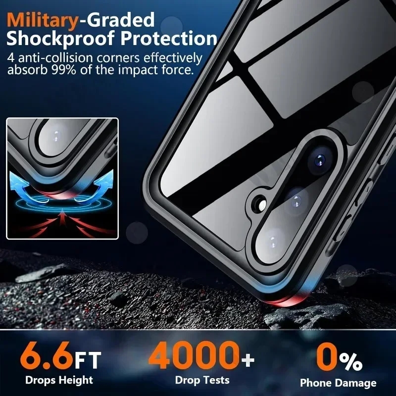 Ultra-Durable Waterproof Case with MagSafe - Full Body Protective Cover