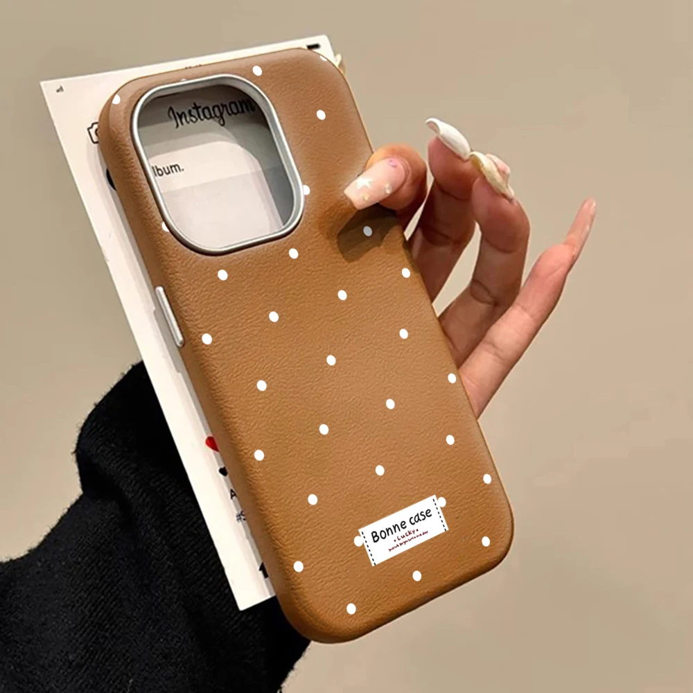 White Polka Dots Design Shockproof Soft Phone Case