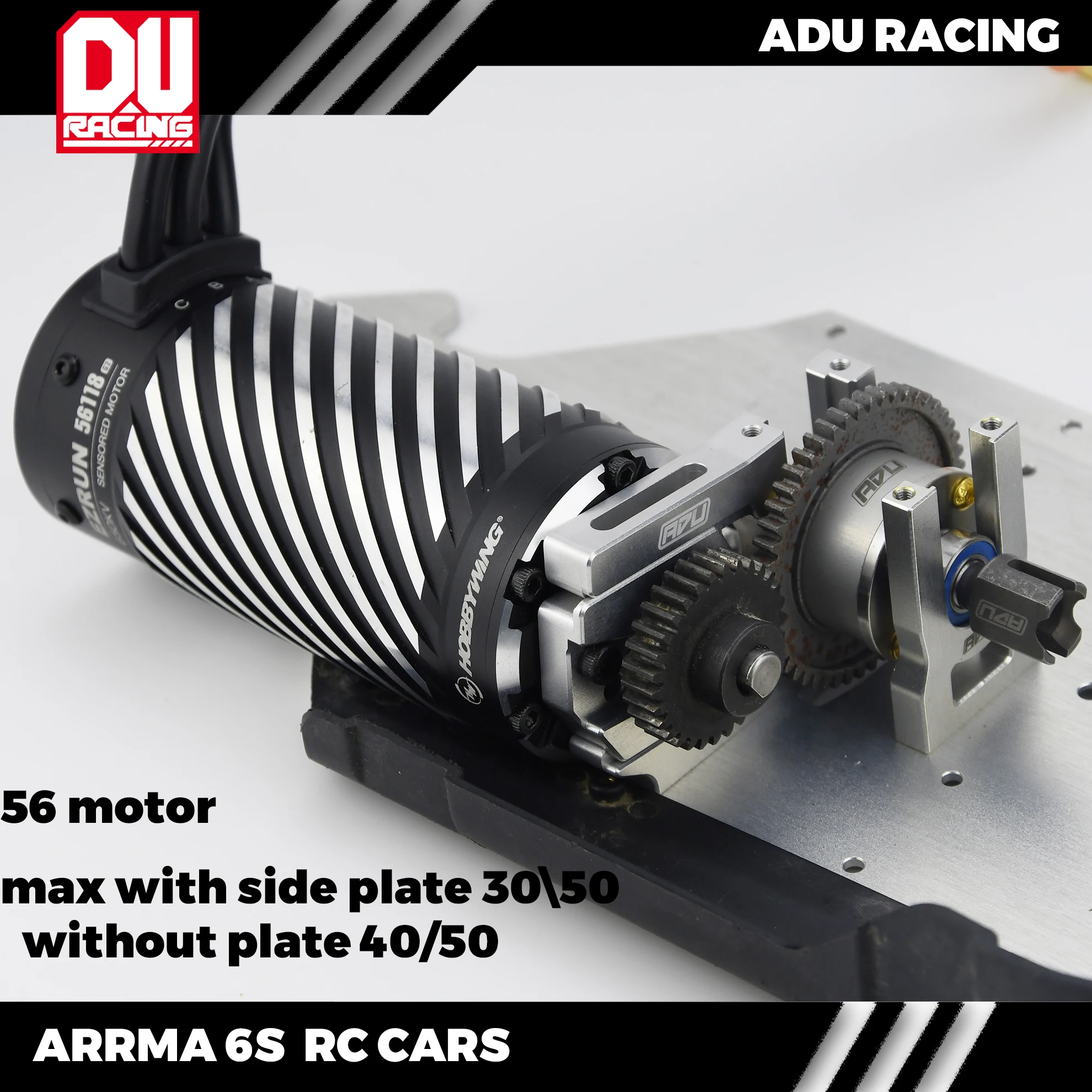 Adu Racing 7075-t6 Gleit motor halterung mit 42mm 49mm 56mm Motor für Arrma 6 s 1/8 und 1/7 RC Autos