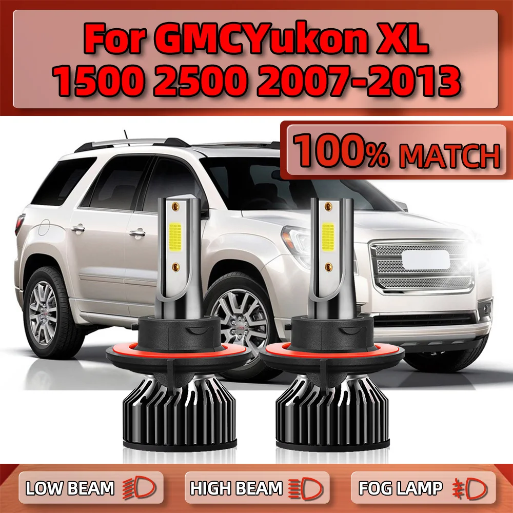 

Car LED Headlight Bulbs 120W 20000LM High Low Beam Auto Lamp 6000K For GMC Yukon XL 1500 2500 2007 2008 2009 2010 2011 2012 2013