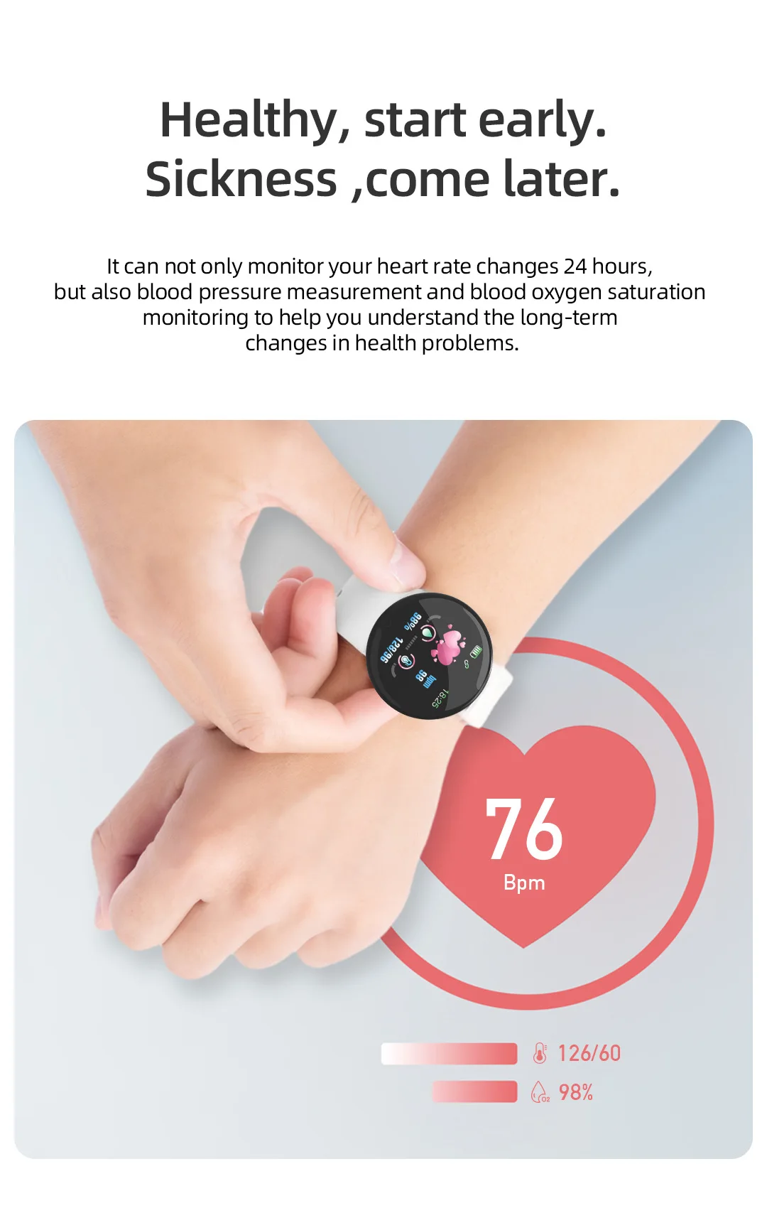 Smart Watch D18 Men's and Women's Fitness Pedometer Digital Bracelet Blood Pressure Heart Rate Detection Children's Watch