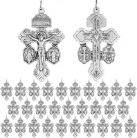 30Pcs/Lot Catholic Pardon Crucifix Charms Forgiveness Cross Pendants for Rosaries Jewelry Making DIY Charms Crafts Supplies 1