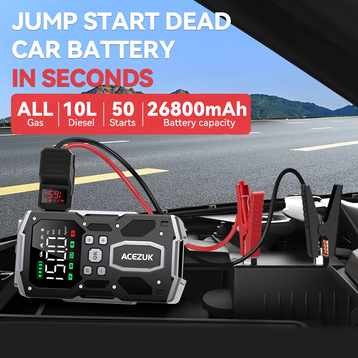 3000A/4000A/5000A Start Power Bank Jump Starter 5