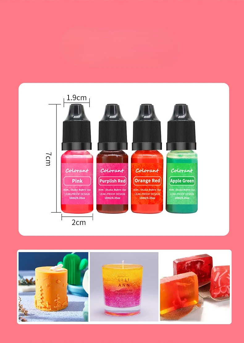 Description Picture 3 of item20 Colors High Concentration Handmade Candle Soap Color Essence Soybean Wax Pigment Aromatherapy Candle Pigment Dye DIY Material