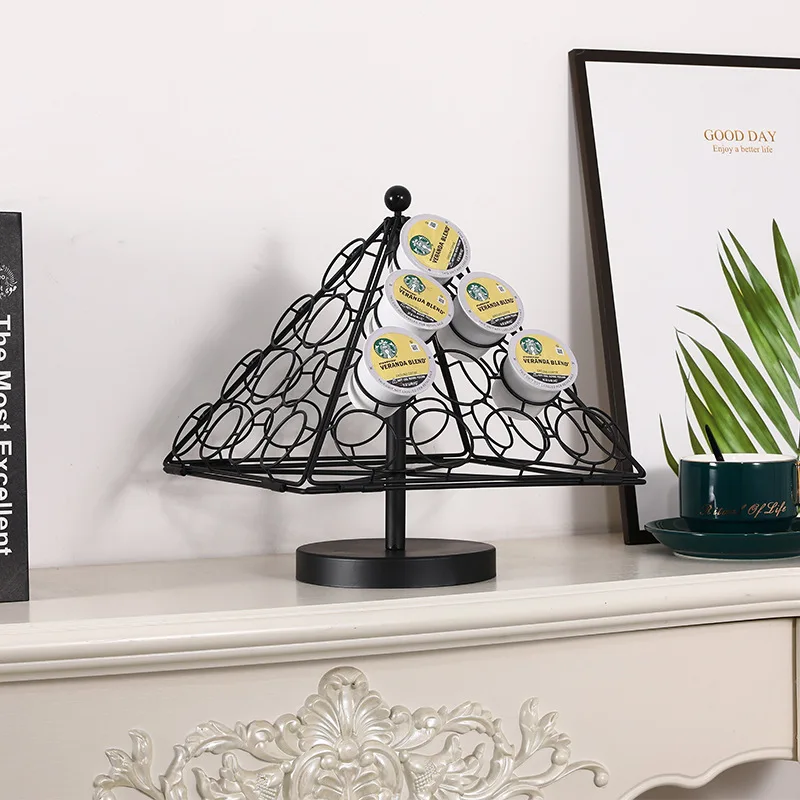 360 &deg; rotating storage rack can accommodate 40 Nespresso capsules
