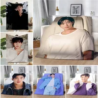 Cartoon Printed Blanket B-BT21S Picnic Blankets Warm Blanket Soft and Comfortable K-Kim NamS JoonS Home Travel Birthday Gift 1