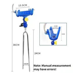 Fishing Rod Ground Insertion Bracket with Drop Lock and Lift Unlock Mechanism (Blue)