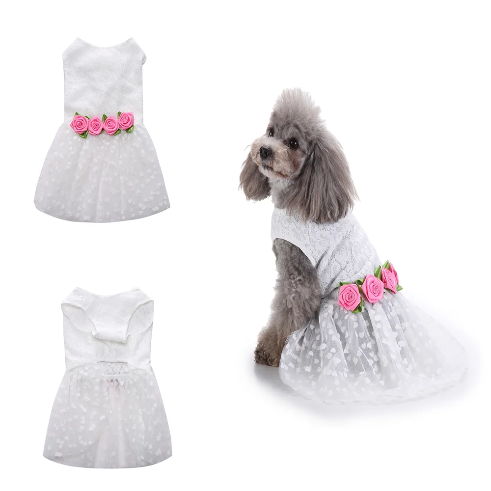 thumbnail image 1 of Vestido para mascotas para perros pequeños Vestido rojo sandía para mascotas Falda Ropa para mascotas Falda Primavera y verano Blanco puro Estilo femenino Tela Yorkie, 1 of 5