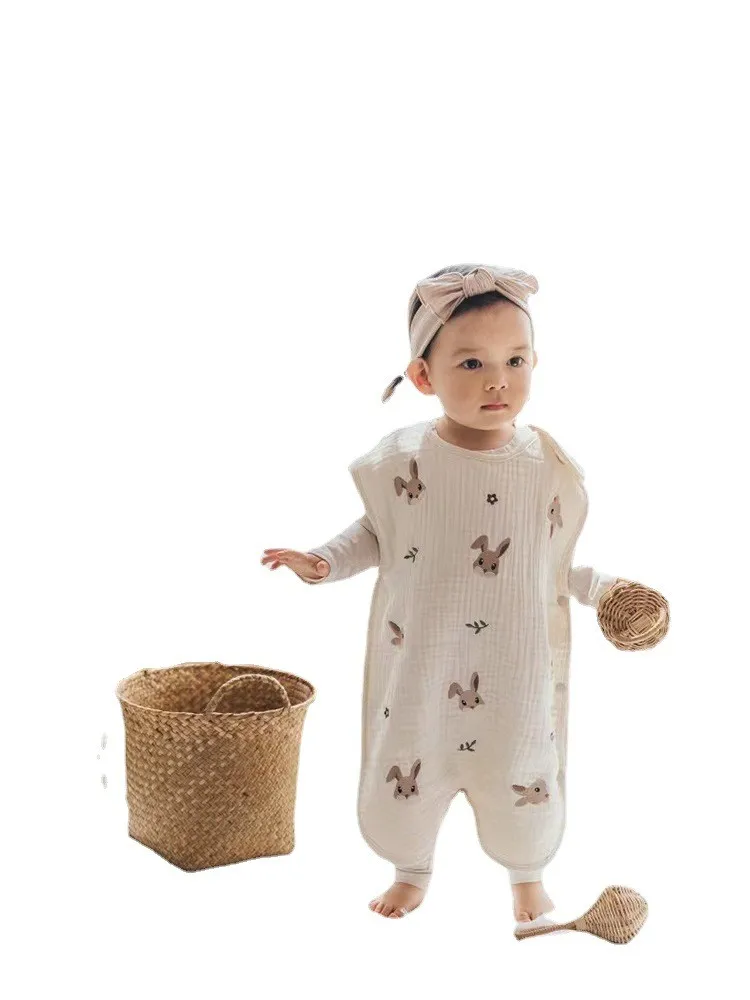 Gigoteuse en mousseline de coton brodée pour bébé, sac de couchage d'été,  accessoires pour bébés, gaze fine, pyjama glacé, couette anti-coup de pied  - AliExpress