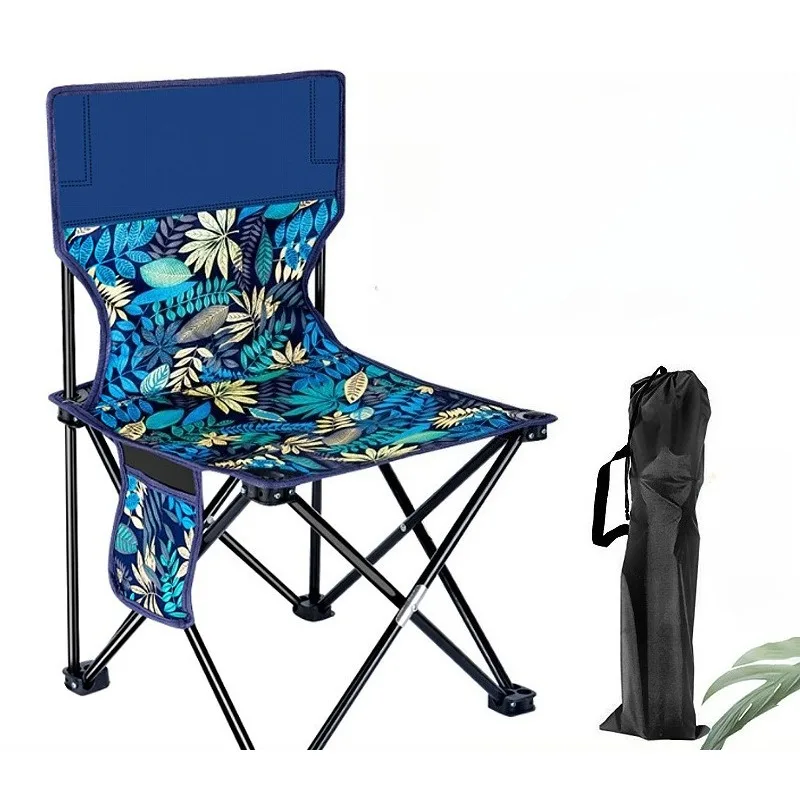 Chaise pliante portable pêche plage - Siège camping léger avec dossier pour activités extérieures