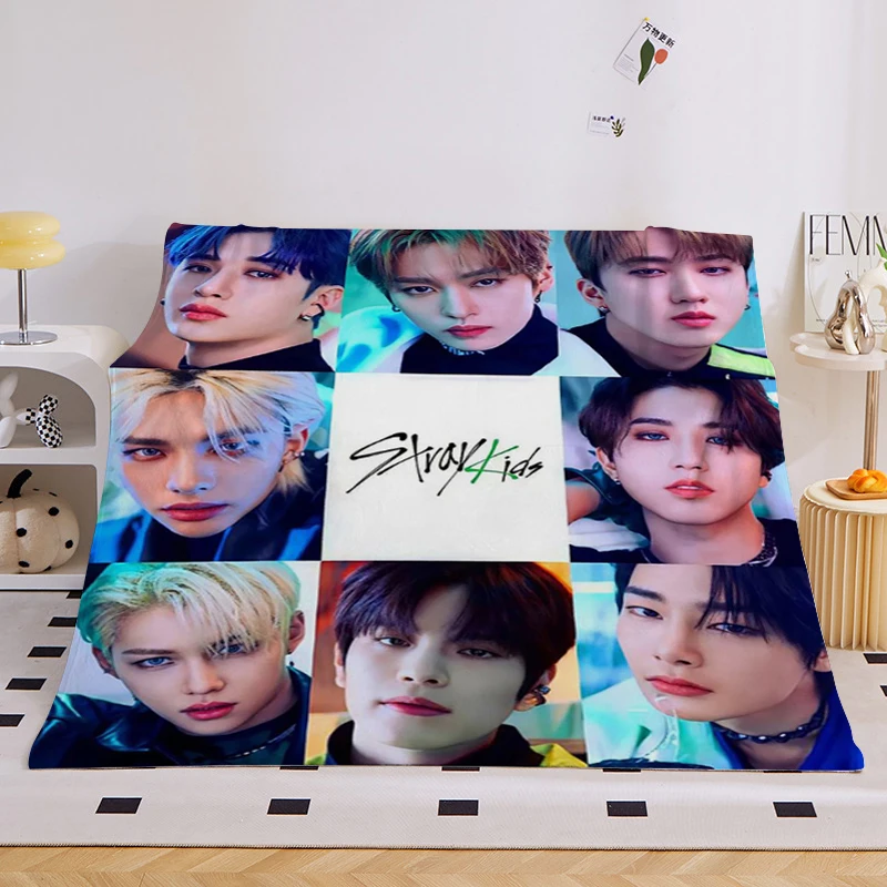 Nap Blanket Sofa Winter A-Stray A-Kids Warm Bed Fleece Camping Custom Kpop Fluffy Soft Blankets Microfiber Bedding King Size 3