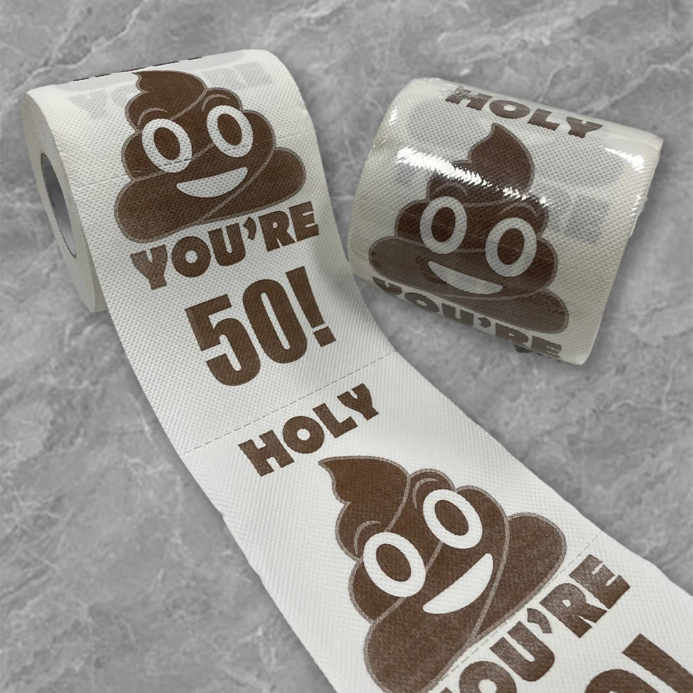 Poop Printed Happy Prank Toilet Paper 30st Birthday Decorations Toilet Paper Holy You're 30 Printed Party Supplies toilet roll paper