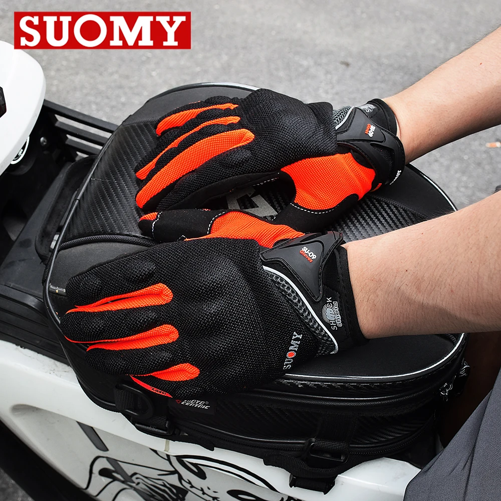 Motorcycle Gloves SUOMY Motorcycle Gloves Summer Man Breathable Touch Screen Motorbike Motocross Moto Biker Gloves Motorcycle Accessories