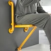 Bathroom folding stool with double armrests toilet bath stool 5