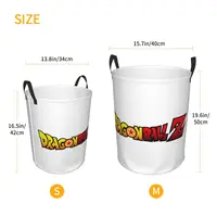 DBZ Logo Foldable Laundry Baskets Dirty Clothes Home Organizer Large Waterproof Hamper For Home Kids 2