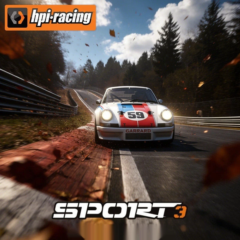 Hpi1/10 레이싱 스포츠 3 1973 카레라 시뮬레이션 RC 전동 드리프트 자동차 (RC 애호가를 위한 야외 드리프팅용)