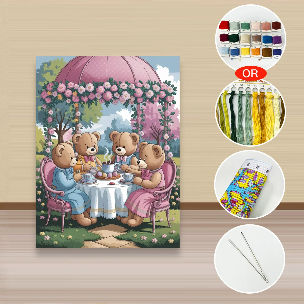 1 Stück 30x40 cm/11,8x15,7 Zoll, 11CT/14CT Kreuzstich-Set, DIY Valentinstagsgeschenk, Stickerei-Set für Festivals, Tiermotiv