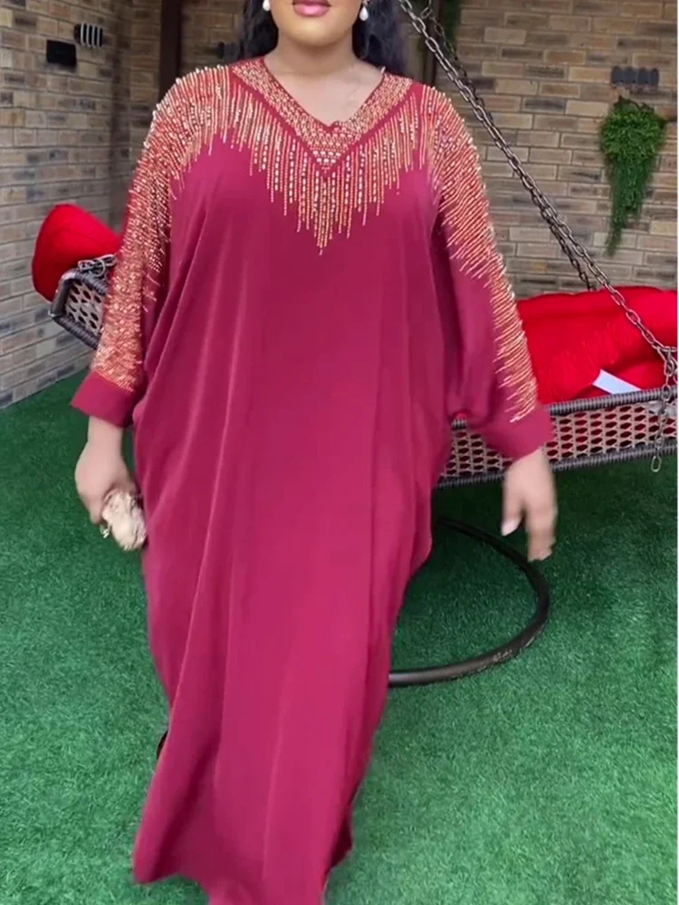 Abayas For Women Dubai Luxury 2024 African Muslim Fashion Dress Caftan Marocain Evening Party Dresses Boubou Robe Djellaba Femme