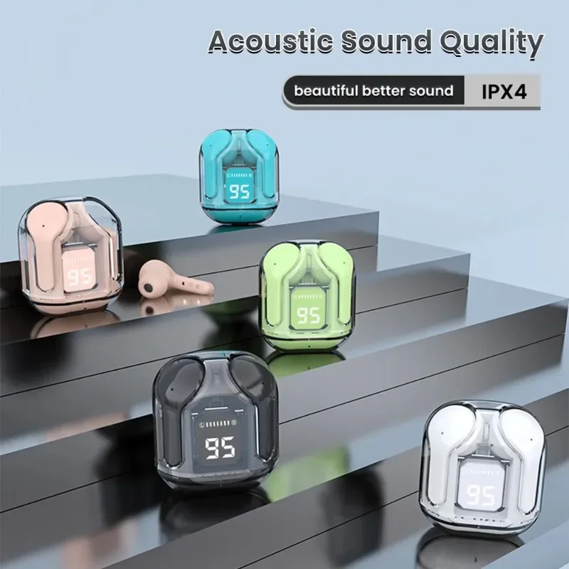 Air31 Digital Display Wireless Bluetooth Headphone Sports Music in-Ear Noise Cancelling Earphone