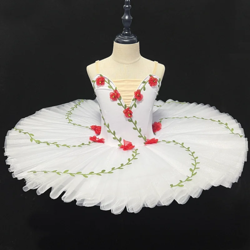 

Adult White Professional Ballet Tutu Women Ballet Dance Competition Costume Figure Skating Dress Swan Lake Ballet Dress Girls