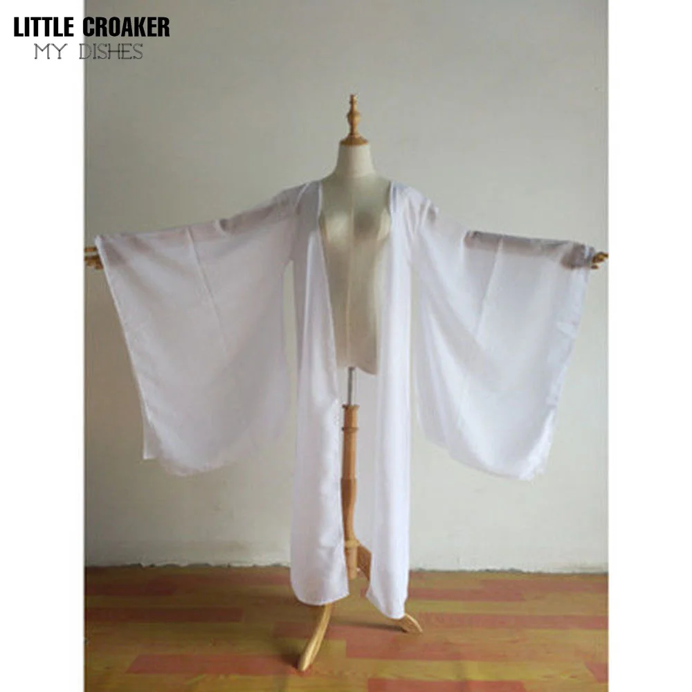 Chinese Traditional Costumes Adult Hanfu Coat White Fairy For Women Classical Folk Dance