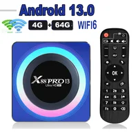 X88 PRO 13 Android 13.0 TV Box Rockchip RK3528 4K 2.4G 5G Wifi 6 64G 32GB 16GB BT5.0 8K Global Media Player 1