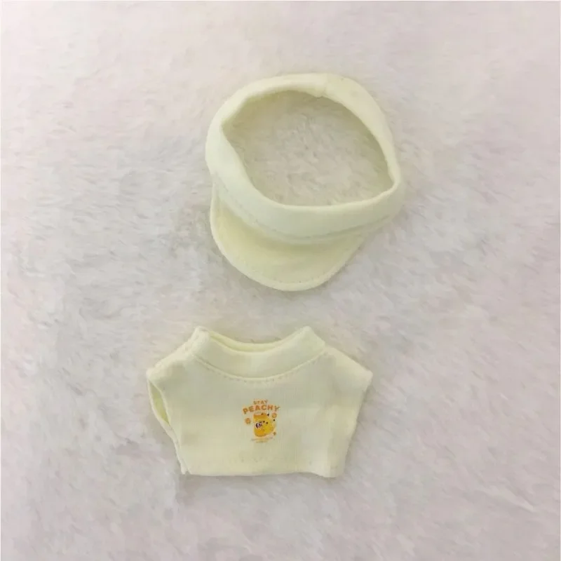 10cm chubby body can be used with sunshade hat, t-shirt set, baby clothes, celebrity dolls, suitable for doll clothes 4