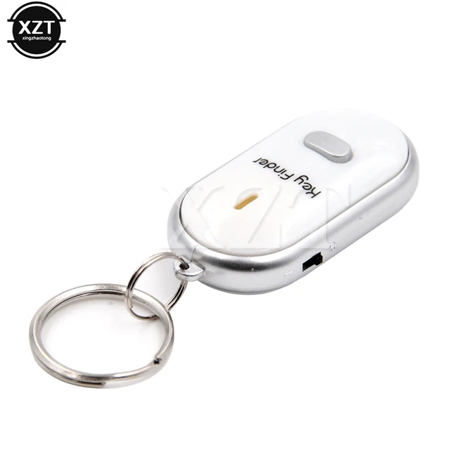 Anti-Lost Key LED Whistle Key Finder Flashing Beeping Sound Control Alarm Locator Finder Tracker with Key Ring Mini Keychain 4