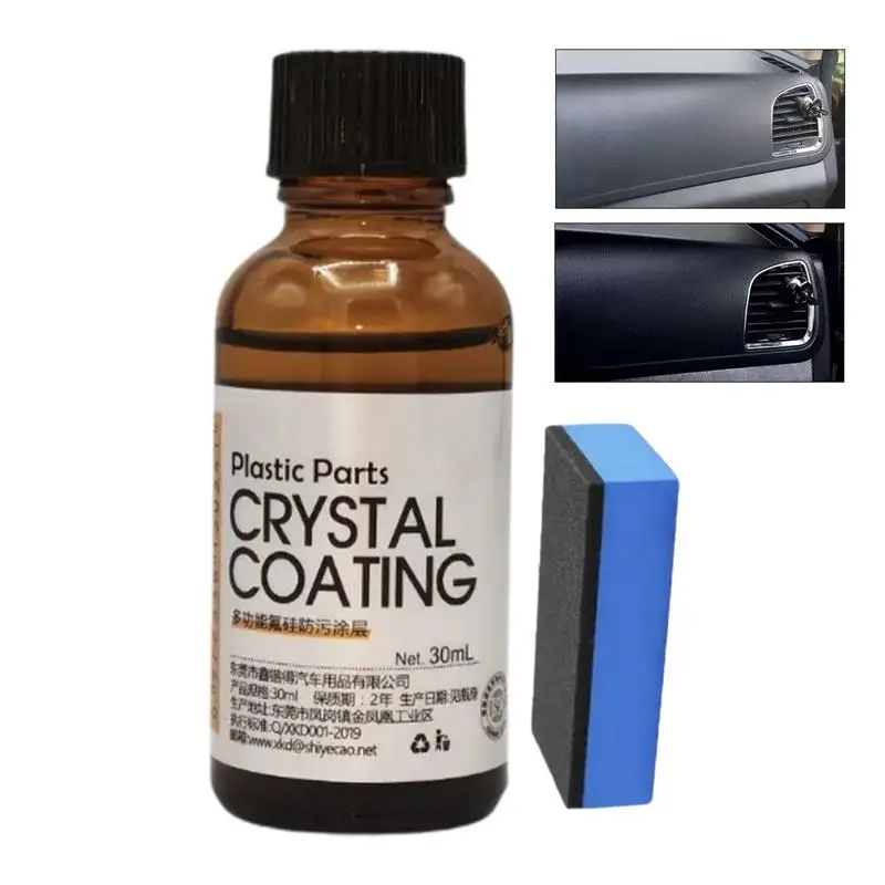 

Car Trim Restorer Car Plastic Leather Restorer 30ml Coating Trim Restorer Car Detailing Coating Super Gloss Shine Polishing