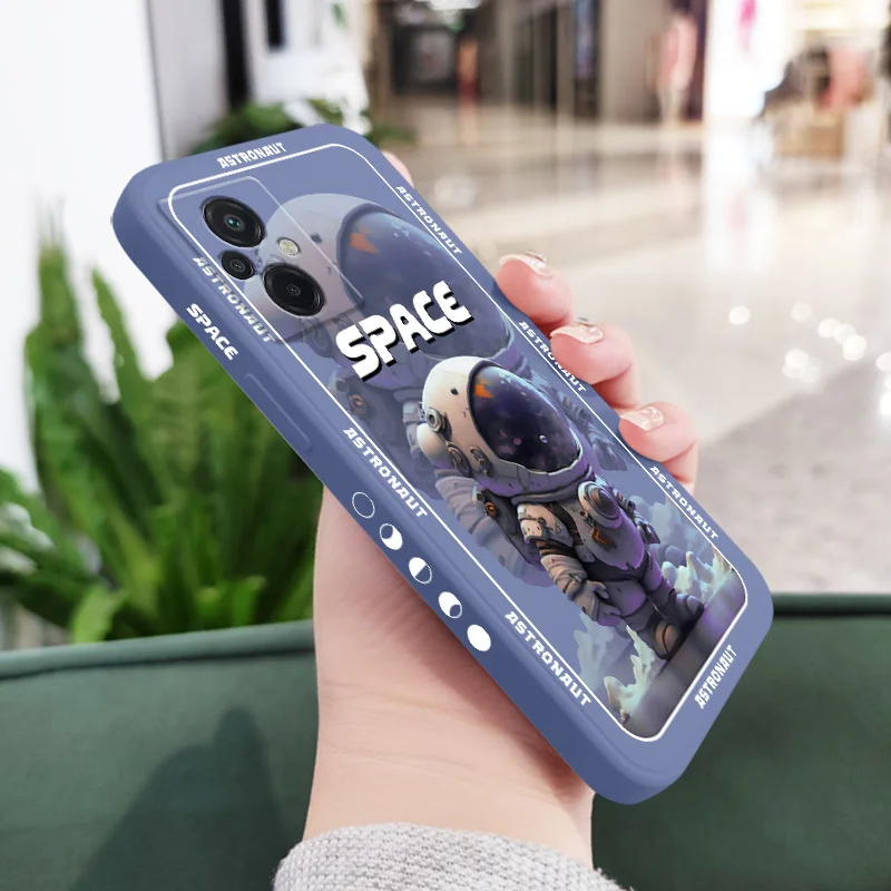 Space Astronaut Liquid Silicone Phone Case – Universal Fit