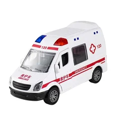 Large Ambulance Toy Car with Opening Doors for Play & Learning Toddler Rescue Role (A)