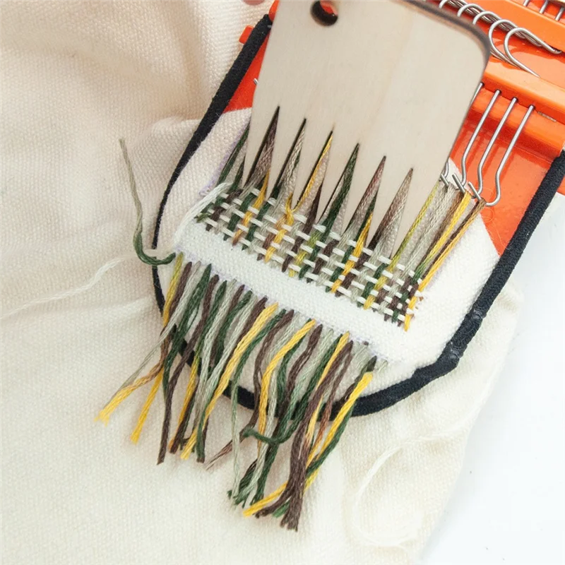 A31Z-Darning 미니 직기 키트 스레드가 있는 기계, 초보자를 위한 완벽한 다닝 키트 빠르게 청바지 양말, 패턴 수선