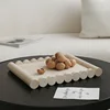 Natural Travertine Square Tray Wave Edge Design Ornament Creative Home Bathroom Desktop Cosmetics Jewelry Fruit Tray Decoration 3
