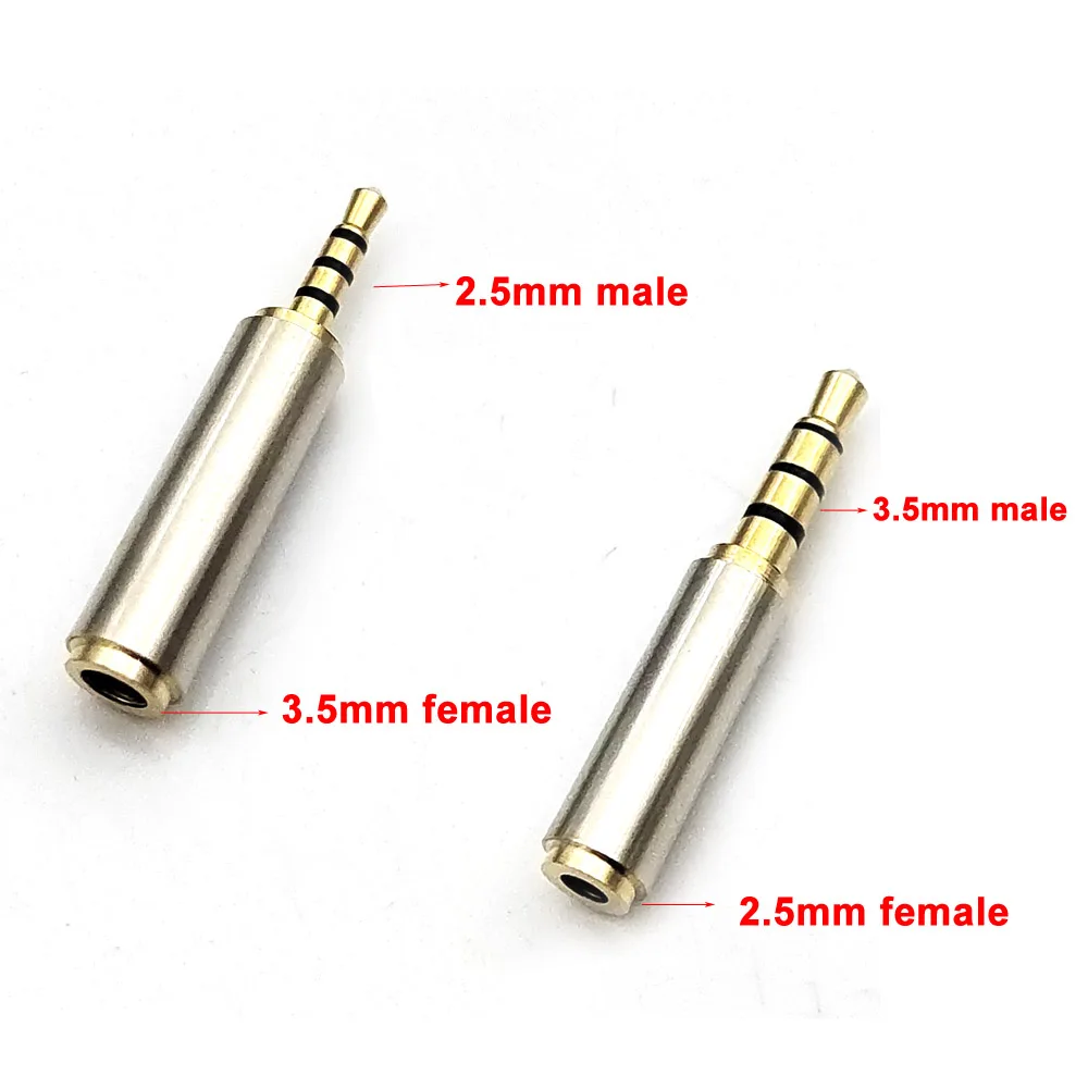 Metal 2.5mm Male Jack To 3.5mm Female Stereo Headphone Audio Adapter - EU