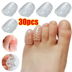 30pcs Transparent Silicone Toe Caps Anti-Friction Breathable Toe Protector Prevents Blisters Toe Caps Cover Protectors Foot Care