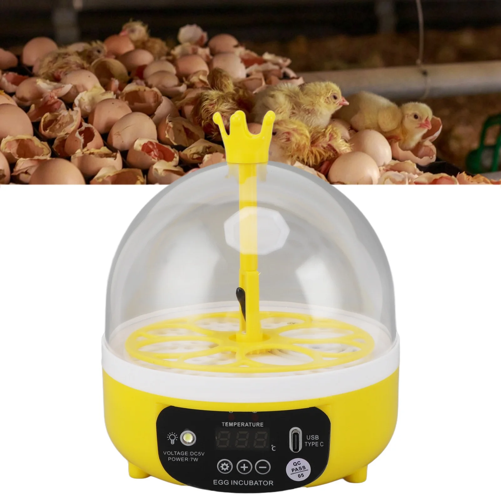 Egg Incubator Automatic Temperature Humidity Control Noiseless Poultry Hatching Machine with Insulation Foam for School egg incubator