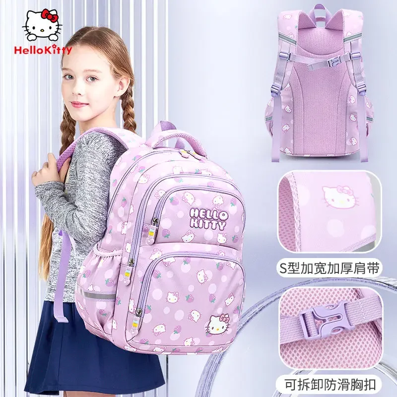 Sanrio Kuromi Children's Schoolbag Primary School Student Girl Spine Protection Burden Reduction Girls' Backpack School Backpack