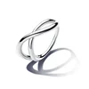 2024 New 925 Sterling Silver Organically Shaped Stacking Rings Heart Two-tone Entwined Bands Ring Fit Women Gifts 5