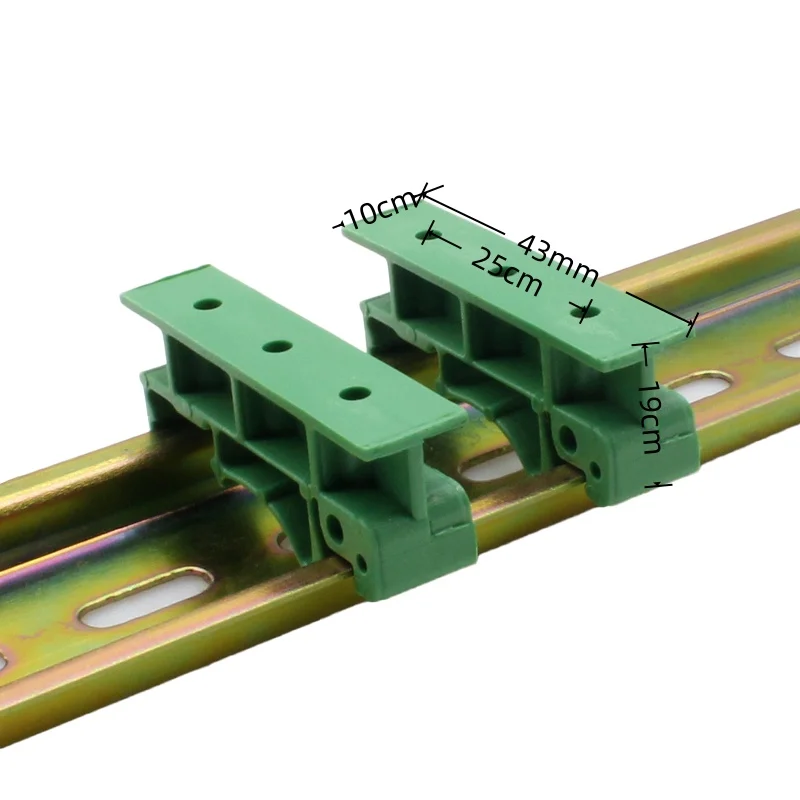 PCB DIN Rail Mounting Adapter Circuit Board Bracket Holder Carrier Clips Control Board Adapter 25mm 10mm wide 43mm long 2pcs din rail,din rail bracket