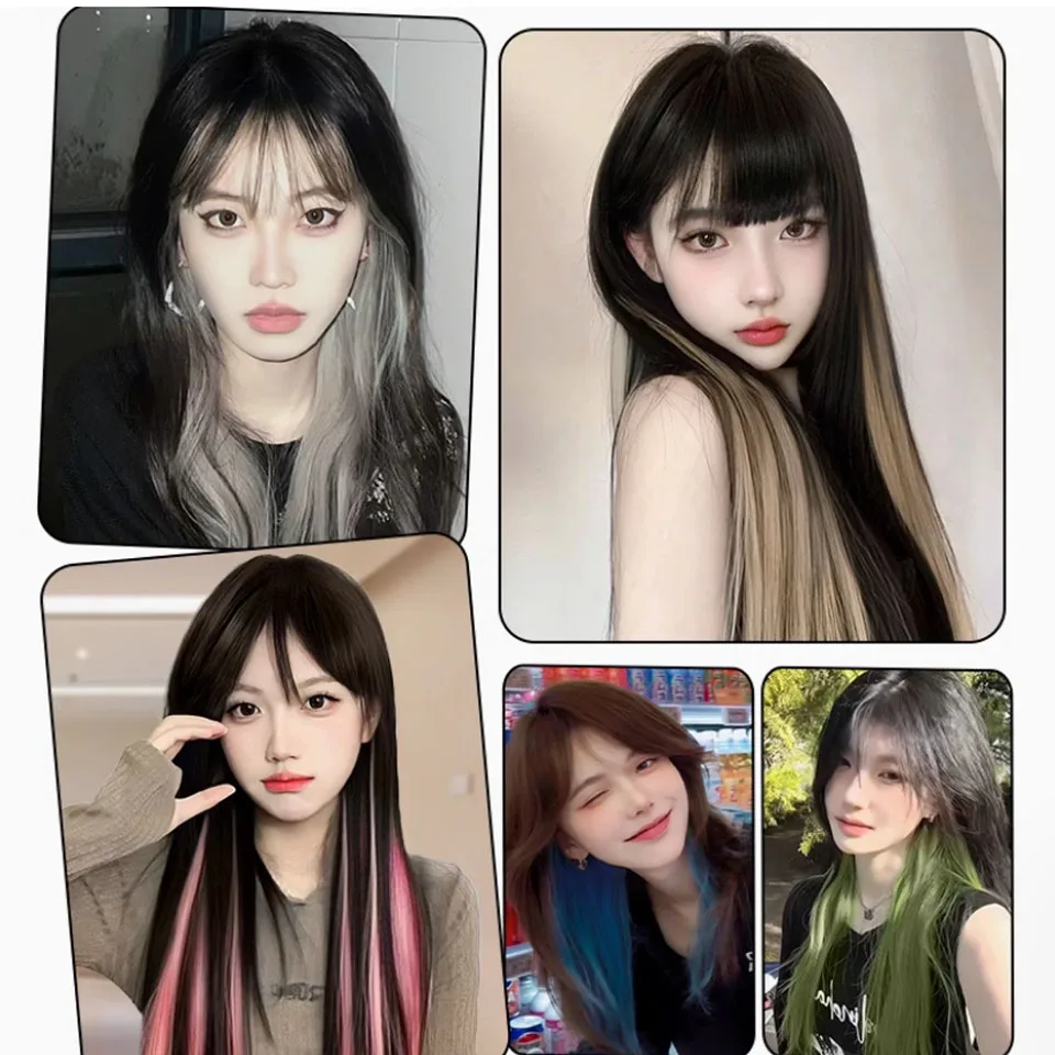 Hair Extensions Synthetic Long Straight U-Shaped for Women