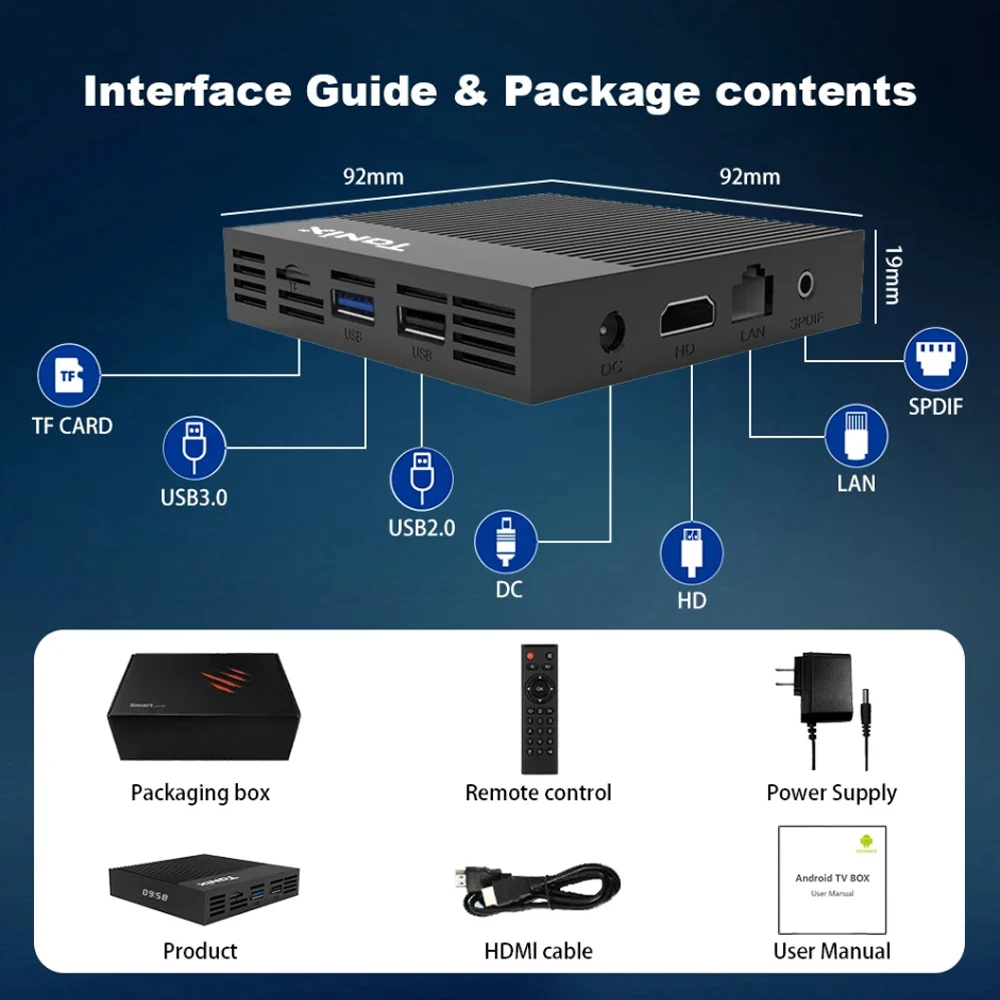Dual band WiFi Tanix TV Box