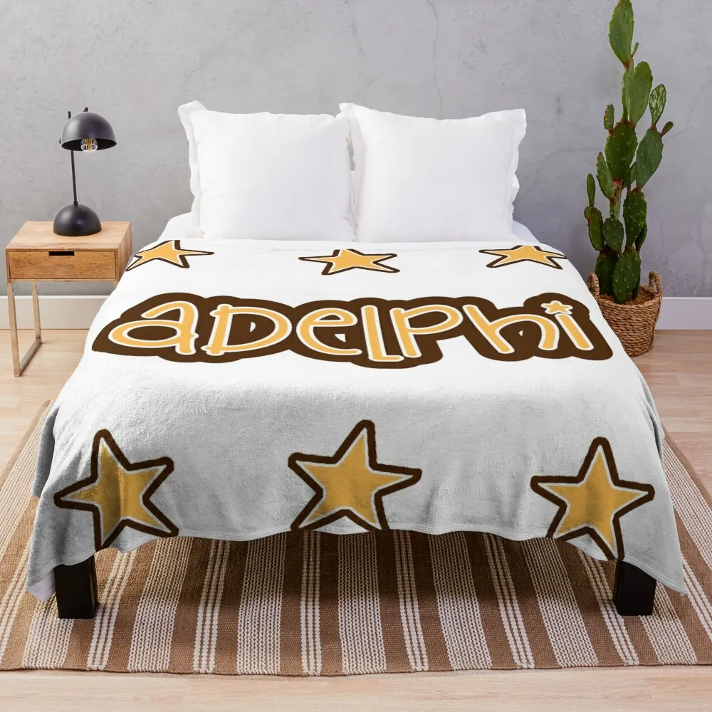 Adelphi University Throw Coperta Divano Letto Moda Divano Coperte