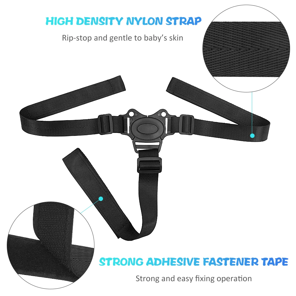 Baby Safety Belt Adjustable 3 Point Harness High Chair Straps Seat Belts For Child Kid Stroller High Chair