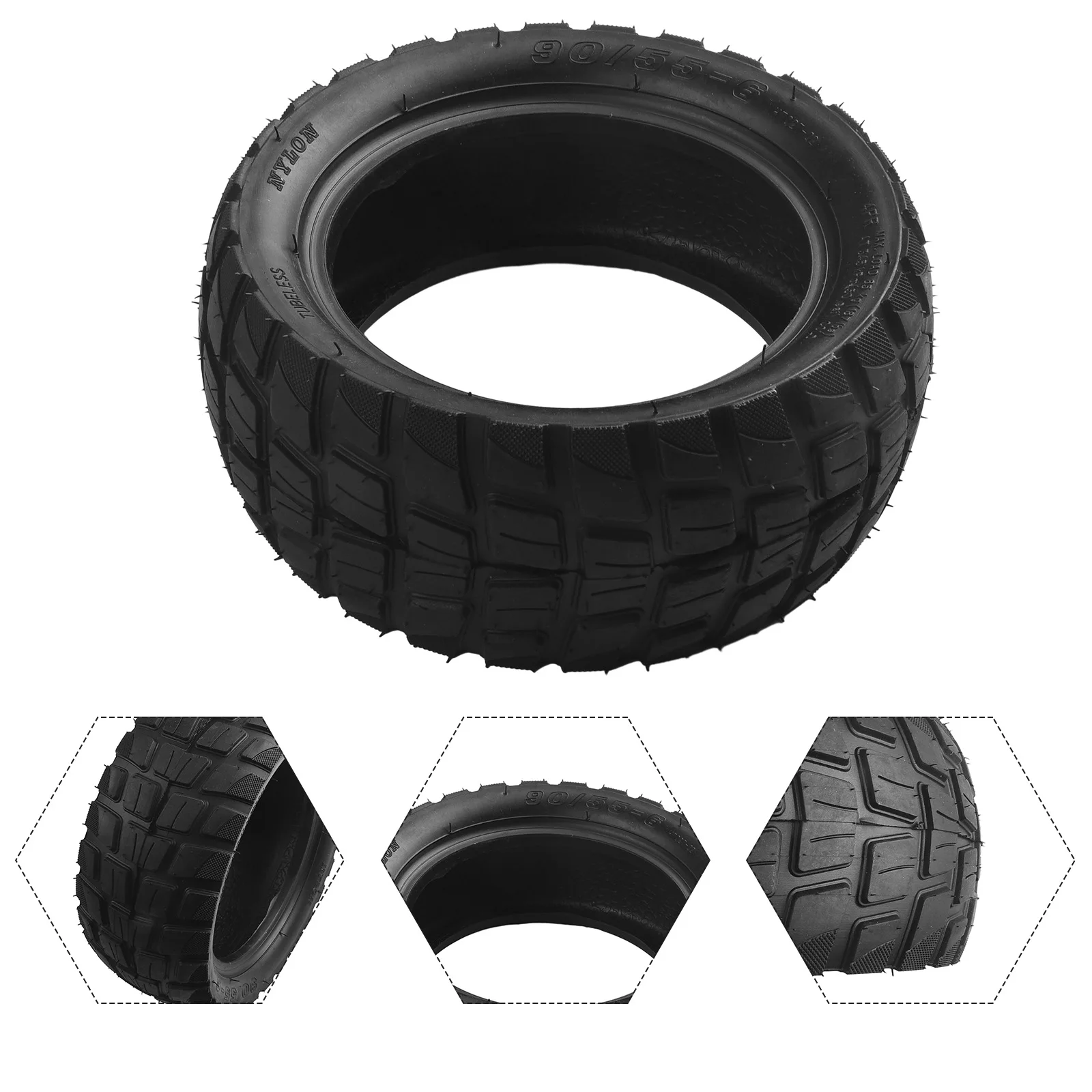 

Electric Scooter Tubeless Tyre 10 Inch 1Pcs Off-Road Tire Rubber Thickened For Electric Scooter MTB Replacement Part