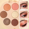 Heart Shaped Brown Eyeshadow Palette Set Matte Pearly Glitter Blush Highlighter With Brush Mirror Perfect Gift For Girls 6