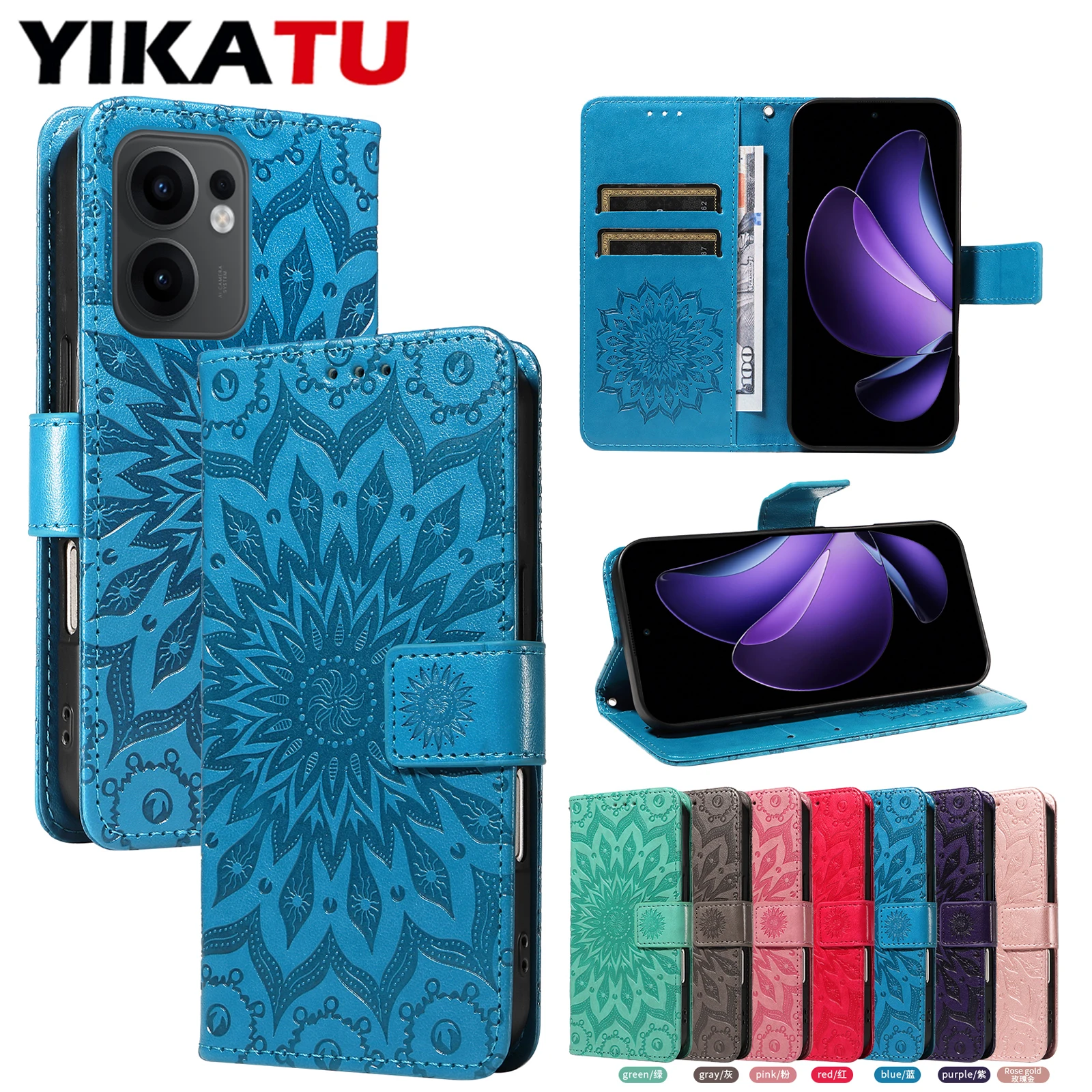 Multi-Functional Magnetic Leather Wallet Phone Case