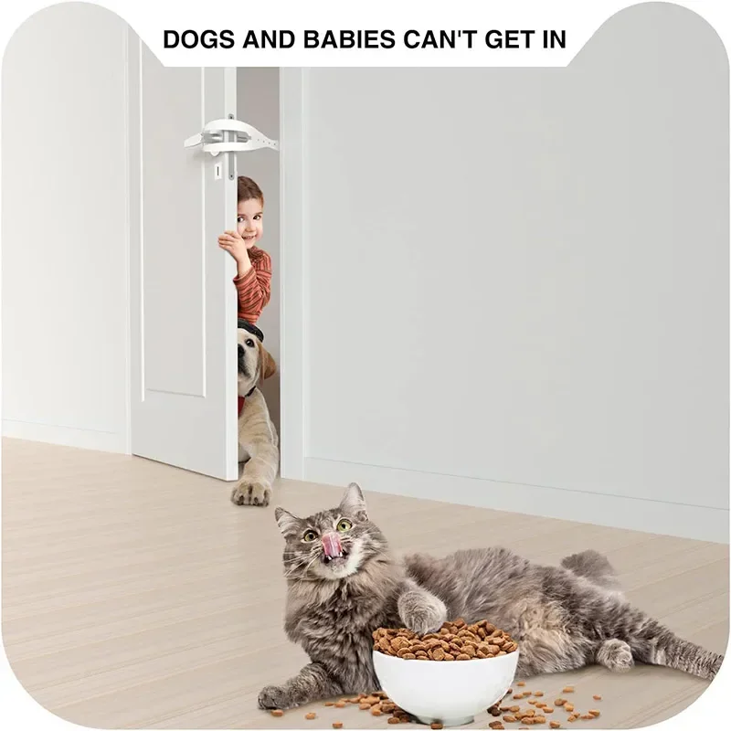 New Adjustable Elastic Cat Door Holder Latch Punch-free Gate Lock Keep Cat Dog Out From Entering Pet Supplies