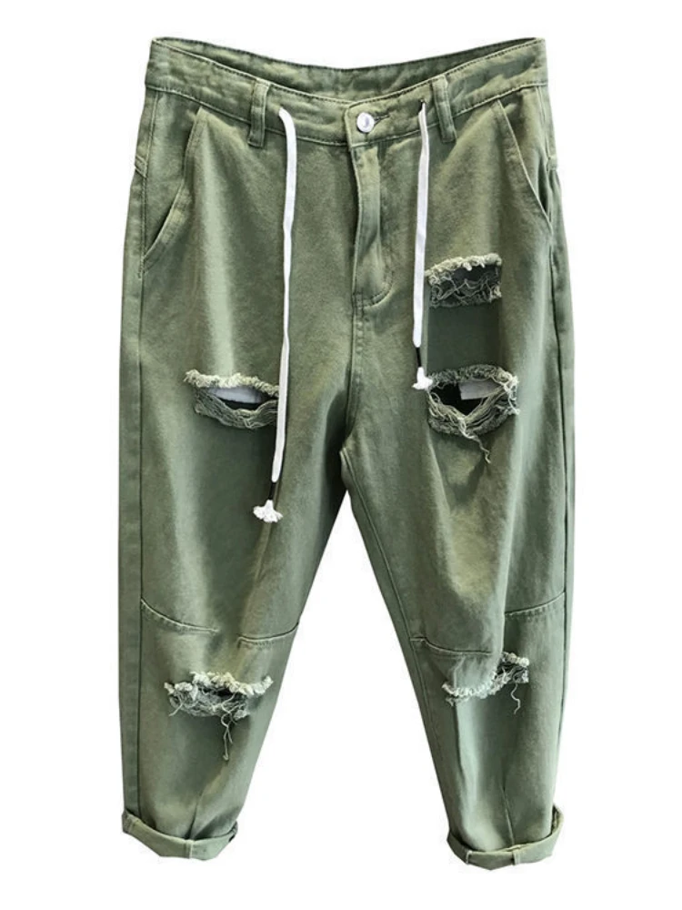 Men Jeans Mens Jeans Jeans Trousers Denim Trousers Holes Jeans Men And Women Summer